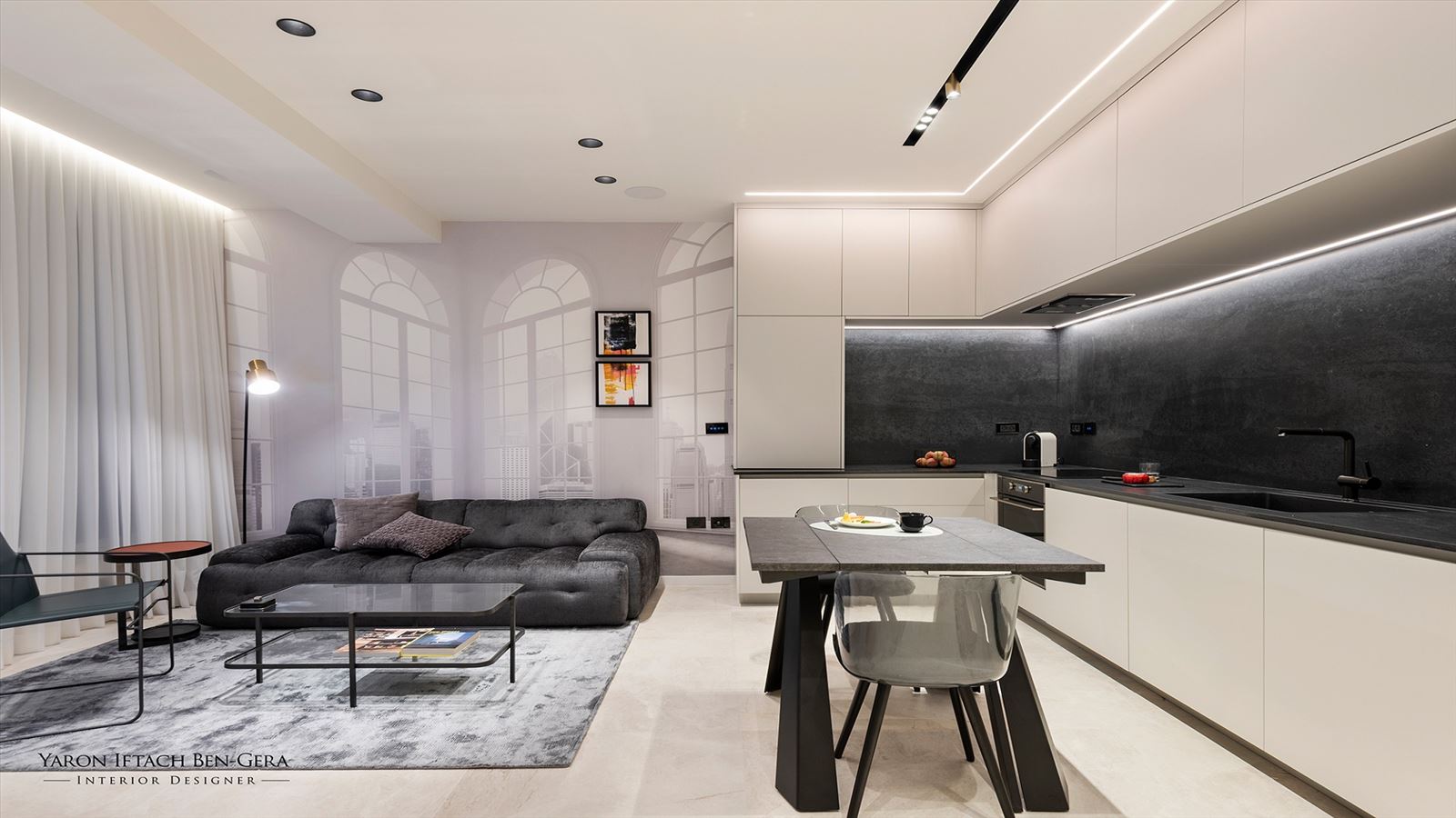 פרויקט תאורה - Luxury Apartment 47 Meters in North Tel Aviv 